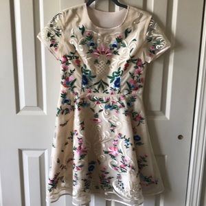 Beautifully embroidered short sleeve dress